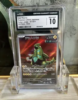 2024 POKEMON JAPANESE SV5M-CYBER JUDGE ART RARE #077 IRON THORNS CGC 10 GEM MINT - Image 1