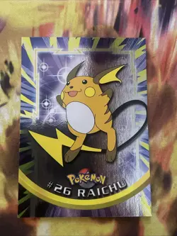 RAICHU #26 - BLUE LOGO - SILVER HOLO - Series 1 - TOPPS POKEMON CARD - LP - Image 1