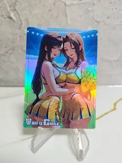 Aerith FFY Trading Card Waifu Goddess Story Anime Girl holo Karte Manga Full Art - Image 1