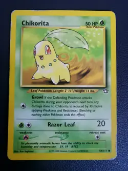 Pokemon Card Chikorita 54/111 Neo Genesis Common WOTC - Image 1