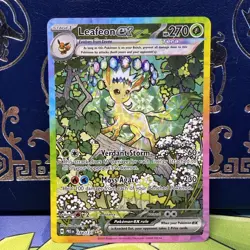 Leafeon EX Prismatic Evolutions Holo Pokemon Card 144/131 NM/Mint Condition - Image 1