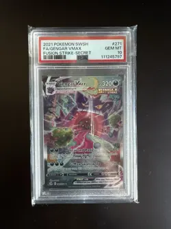 Gengar VMAX 271/264 Mint Swsh08: Fusion Strike Alternate Art Secret Card PSA 10 - Image 1