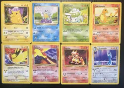 Vintage Pokemon lot 20 cards Base Set Gym Heroes WOTC 1999 Pikachu Zapdos - Image 1