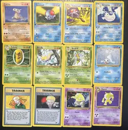 Vintage Pokemon lot 20 cards Base Set Gym Heroes WOTC 1999 Pikachu Zapdos - Image 2