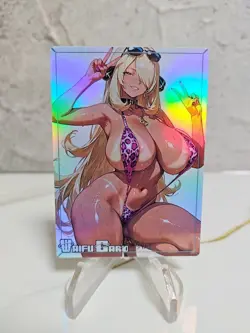Cynthia Trading Card Waifu Goddess Story Anime Girl holo Karte Manga Full Art - Image 1