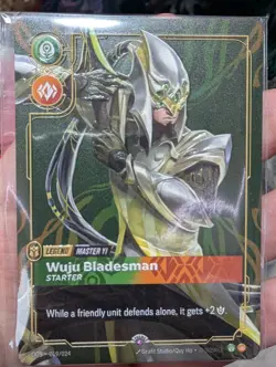 Riftbound Master Yi Wuju Bladesman Metal Plated Card Prize Wall NM Foil - Image 1