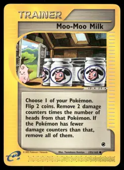 Pokemon Cards Moo-Moo Milk 155/165 Expedition Base Set WOTCCommon NM *2 - Image 1