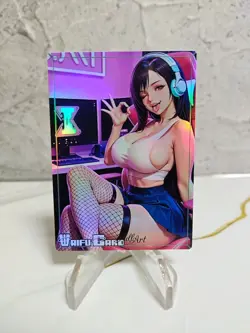 Tifa Trading Card Waifu Goddess Story Anime Girl holo Karte Manga Full Art - Image 1