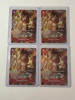 Portgas.D.Ace ST15-005 Illustration Box Vol. 5 Promo 4 Card Play Set Lot - Image 1