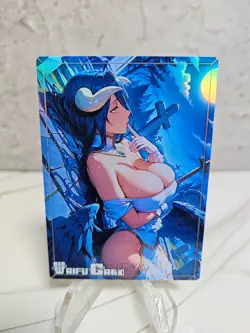 Albedo Trading Card Waifu Goddess Story Anime Girl holo Karte Manga Full Art - Image 1