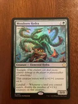 Mossborn Hydra Foundations Foil Rare Card MTG NM #107 - Image 1