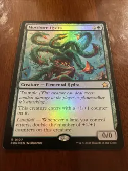 Mossborn Hydra Foundations Foil Rare Card MTG NM #107 - Image 3