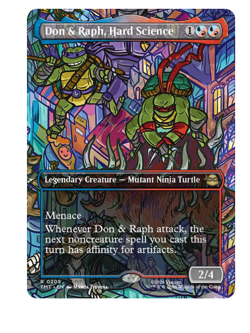 Don & Raph, Hard Science - Borderless Teenage Mutant Ninja Turtles MTG - Image 1