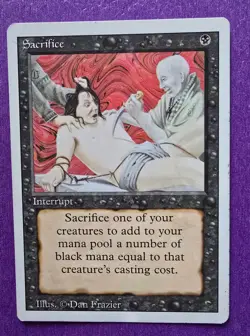 SACRIFICE Magic: The Gathering Revised 3rd Ed, LP MTG - Image 1