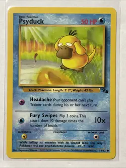 Pokemon Psyduck 53/62 Fossil Set (1999) NM-Mint - Image 1