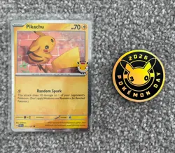 Pikachu 051/162 Pokemon Day 2026 Stamped 30th Anniversary Cosmos Holo Promo - Image 1