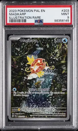 2023 POKEMON PAL EN-PALDEA EVOLVED ILLUSTRATION RARE #203 MAGIKARP PSA 9 - Image 1