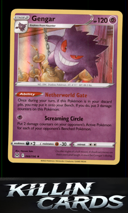 Gengar 066/196 Pokemon Holo Rare SWSH11: Lost Origin Card NM - Image 1