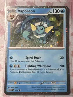 Vaporeon SVP 168 - Cosmos Holo Black Star Promo Prismatic Evolutions NM Pokemon - Image 1