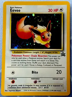 Eevee #11 Black Star Promo SWIRL HOLO Rare Vintage 2000 Pokemon!! - Image 1