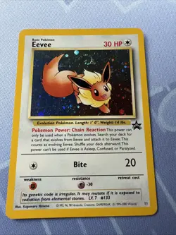 Eevee #11 Black Star Promo SWIRL HOLO Rare Vintage 2000 Pokemon!! - Image 3
