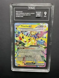 Pikachu ex 057 TAG 9 2024 Pokemon SSP EN Double Rare - Image 1