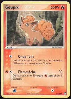 Carte Pokemon Goupix 69/108 Gardiens du Pouvoir Francais - Image 1
