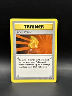 Pokemon TCG Super Potion Trainer 1999 Base Set (Shadowless) Uncommon 90/102 WOTC - Image 1