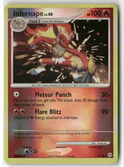 Pokemon Infernape 5/130 Reverse Holo Diamond and Pearl Holo Rare - Image 1