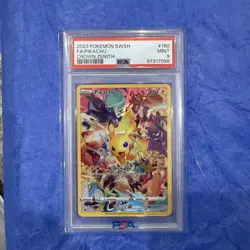PSA 9 Mint 2023 Pokemon SWSH FA/Pikachu (Secret) #160/159 Crown Zenith - Image 1