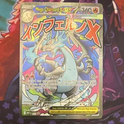 Pokemon Mega Charizard X EX 023 Me: Mega Evolution Promo Full Art Holo 360 HP - Image 1