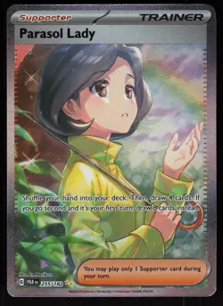 Parasol Lady 255/182 Special Illustration Rare Paradox Rift Pokemon - Image 1