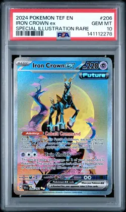 Iron Crown EX 206/162 Special Illustration Rare Pokemon PSA 10 *278 - Image 1