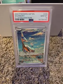 Pokemon TCG Surging Sparks Skarmory #209/191 Illustration Rare PSA 10 - Image 1