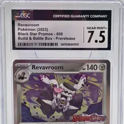 Pokemon Revavroom Black Star Promo 008 Scarlet Violet CGC 7.5 Build Battle Box - Image 2