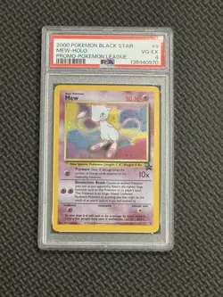 2000 Pokemon Black Star Promo Holo Rare Mew 9 PSA 4 - Image 1
