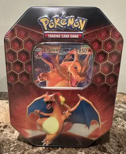 Pokemon TCG Hidden Fates Charizard-GX Tin Box Sealed Booster Promo English 2019 - Image 1