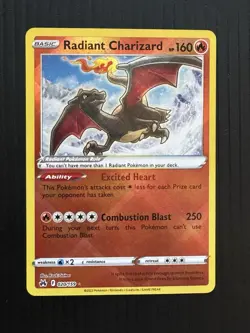 Pokemon TCG Radiant Charizard Crown Zenith 020/159 Radiant Rare NM - Image 1