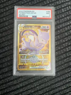 Mewtwo VSTAR 086/078 Pokemon GO Holo PSA 9 2022 Full Art Secret Rare - Image 1