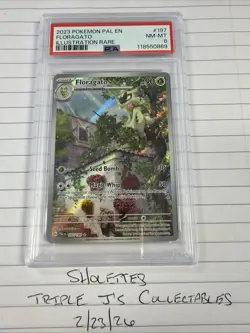 2023 POKEMON PAL EN-PALDEA EVOLVED #197 FLORAGATO ILLUSTRATION RARE PSA 8 - Image 1