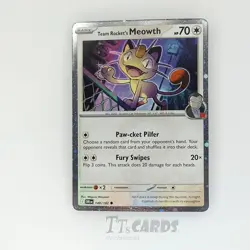 Pokemon Team Rocket's Meowth #149/182 Destined Rivals English Cosmos Holo - Image 1