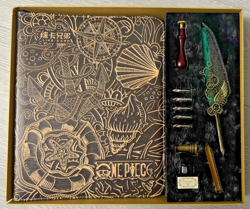 One Piece Trading Card Binder Set Nami– Leather, w Ink Pen and Stamp - Image 2