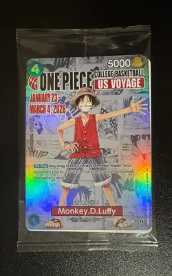 One Piece Card Game🏴‍☠PROMO Monkey.D.Luffy P-055 College Basketball US Voyage - Image 1