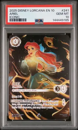 2025 DISNEY LORCANA EN 10-WHISPERS IN THE WELL ARIEL - ETHEREAL VOICE PSA 10 - Image 1