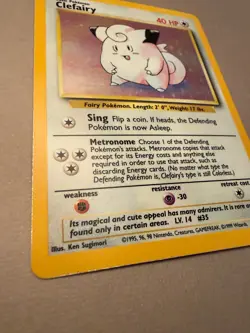 Clefairy 5/102 #5 Holo Rare Card 1999 Pokemon TCG Base Set WOTC Vintage NM / LP - Image 2