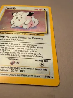 Clefairy 5/102 #5 Holo Rare Card 1999 Pokemon TCG Base Set WOTC Vintage NM / LP - Image 3