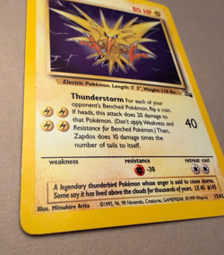 Zapdos 15/62 Holo Rare Card 1999 Pokemon Fossil WOTC Vintage MP - Image 2