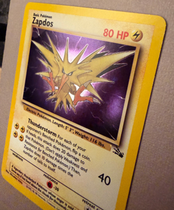 Zapdos 15/62 Holo Rare Card 1999 Pokemon Fossil WOTC Vintage MP - Image 5