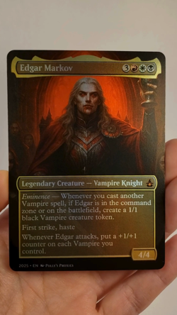 Edgar Markov FOIL Proxy Playtest Card with Custom Fantasy Art - Image 2