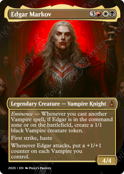 Edgar Markov FOIL Proxy Playtest Card with Custom Fantasy Art - Image 4